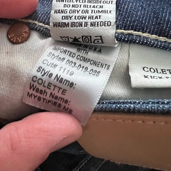 Trave Colette Kick Flare Jeans Mystifies Me Wash Women's Size 26 - Picture 7 of 10